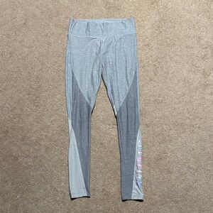 PINK Victoria’s Secret Gray Color Block Leggings